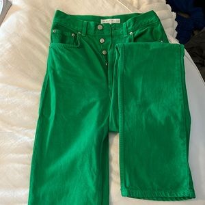 Asos green high rise jeans, size 28 or 6.